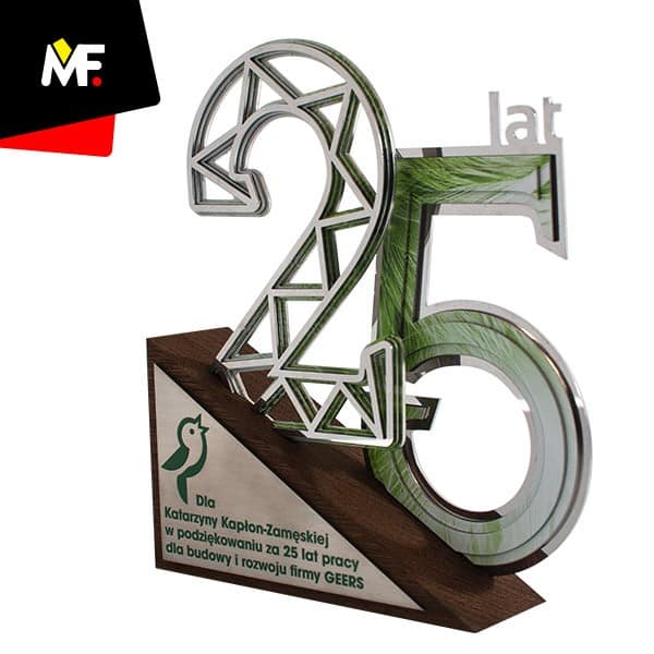 Statuetka jubileuszowa 25 lat firmy GEERS